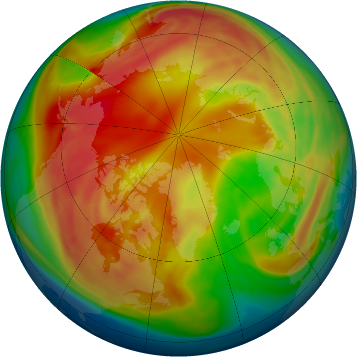 Arctic ozone map for 23 February 2006